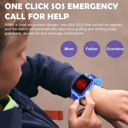 Kids 4G Smart Watch with SOS GPS Location, Sim Card Call, Camera, and Waterproof for IOS and Android 2025 - Charging, Wearable galaxy watch 7 Chip Clock