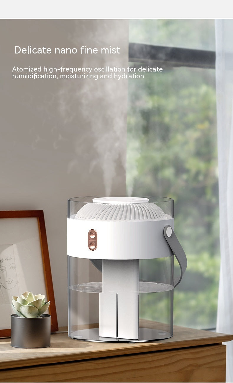 Large Capacity Double Spray Humidifier 26L Ambience Light Commercial Portable Water Replacement