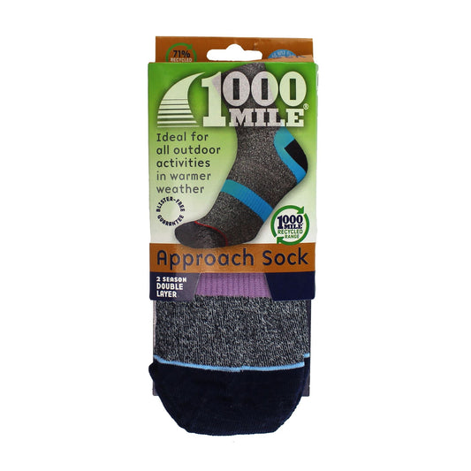 1 Pack Ladies Approach Repreve Double Layer Socks