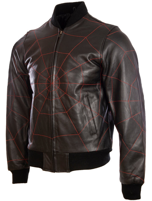 4FZ5 Men's Web Bomber Jacket - Black/Red
