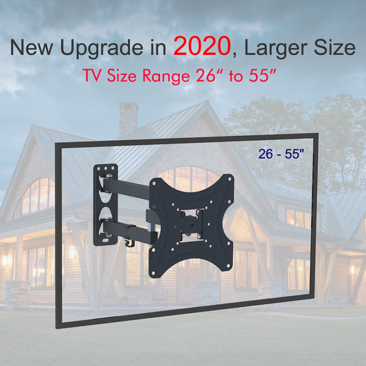 26-50" Adjustable Wall Mount Bracket Rotatable TV Stand TMX200 with Spirit Level