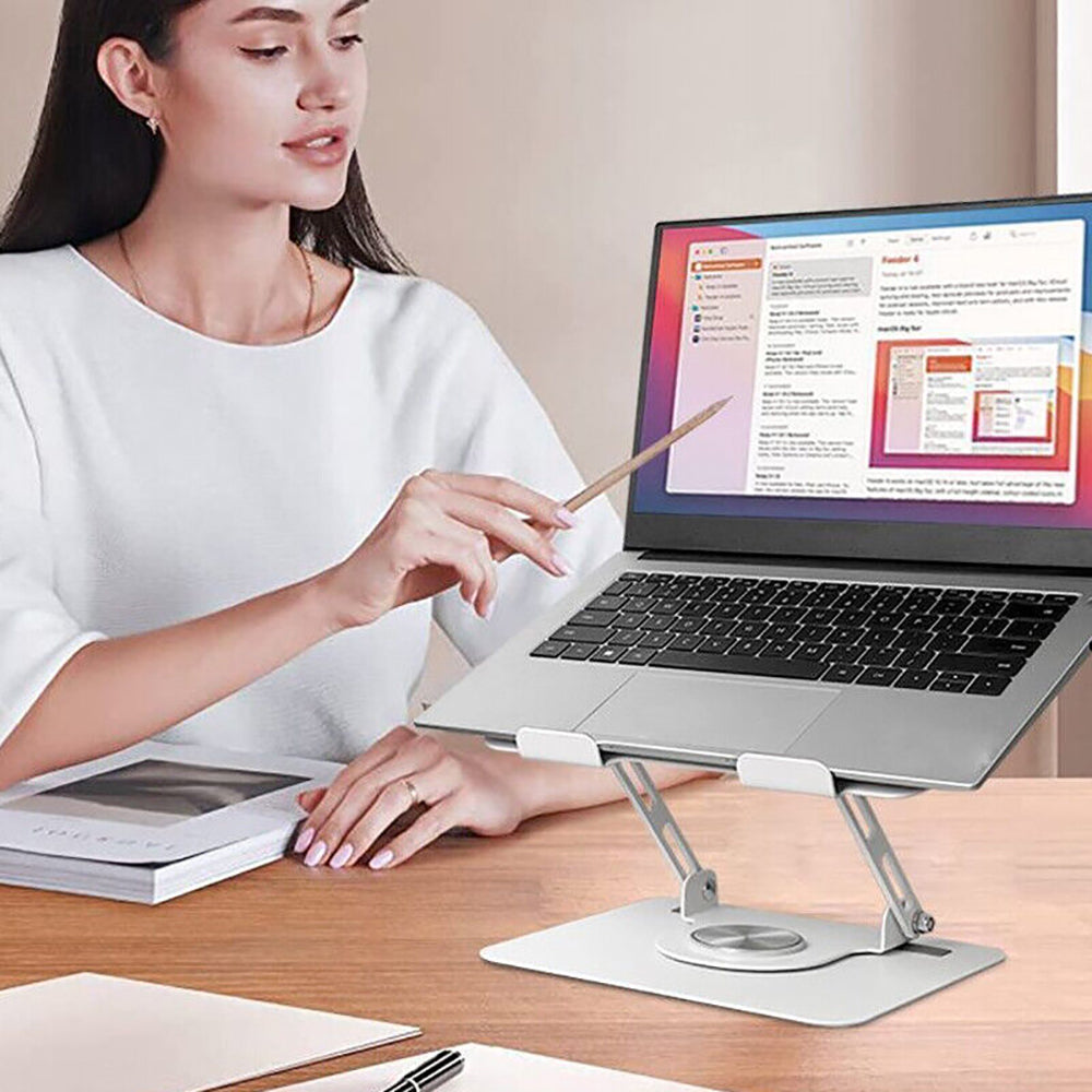 360° Metal Portable Laptop Tablet Stand Adjustable Holder For Desk Office Home