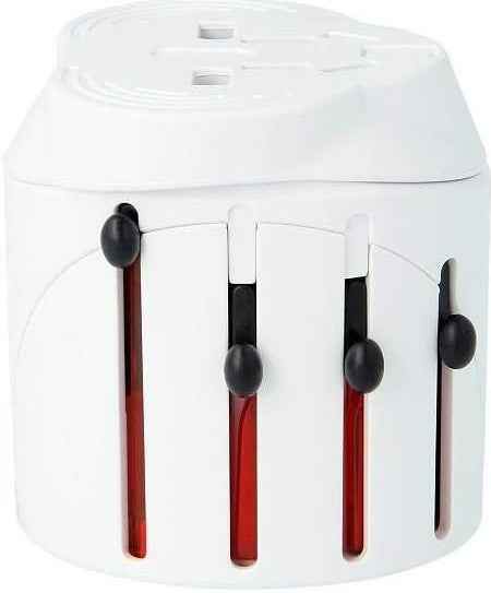 SKROSS Travel Plug EVO Universal Plug 150+ Countries Input and Output - White