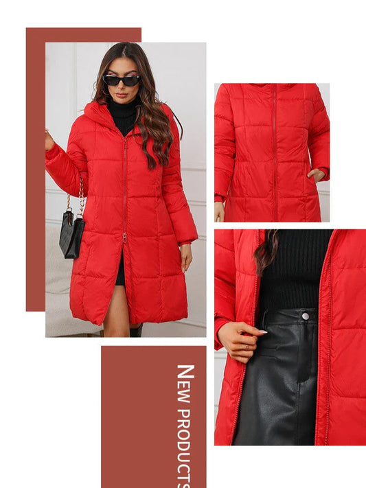 Women's Long Winter Parkas Thick Down Cotton Coat