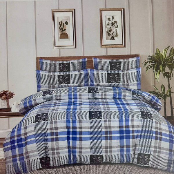 BED175 BLUE TARTAN - SINGLE