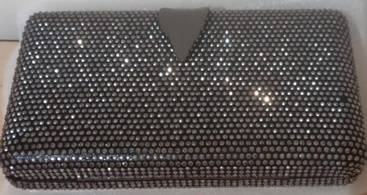 Rhinestones Evening bag with leaf lock - 19G - 2908