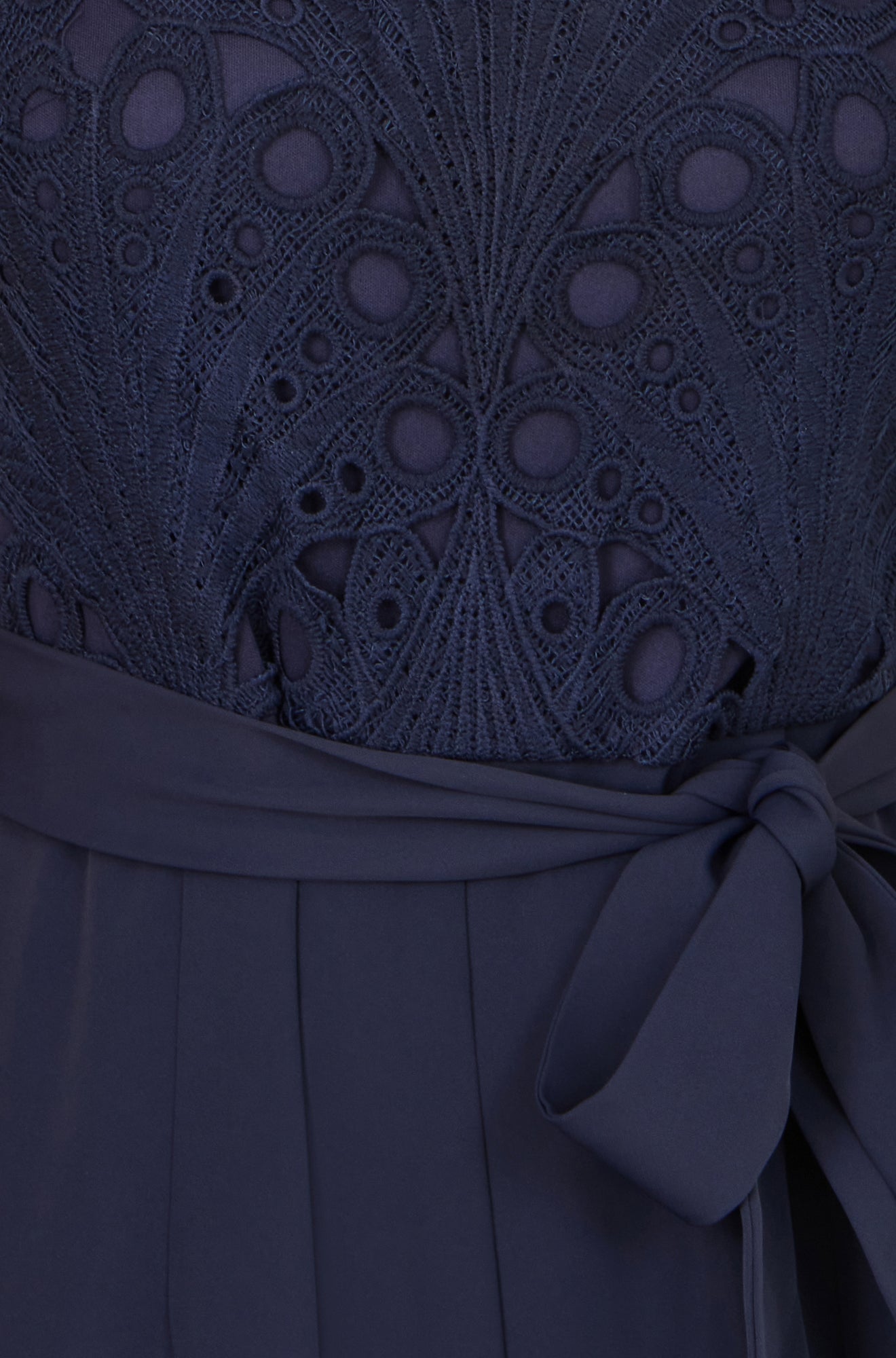 Yumi Navy Lace Sleeveless Jumpsuit