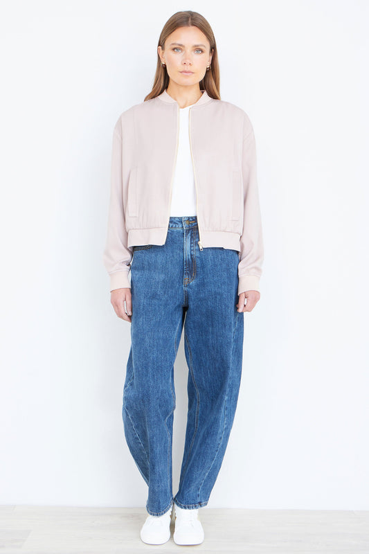 Yumi Stone Relaxed Lightweight Bomber Jacket