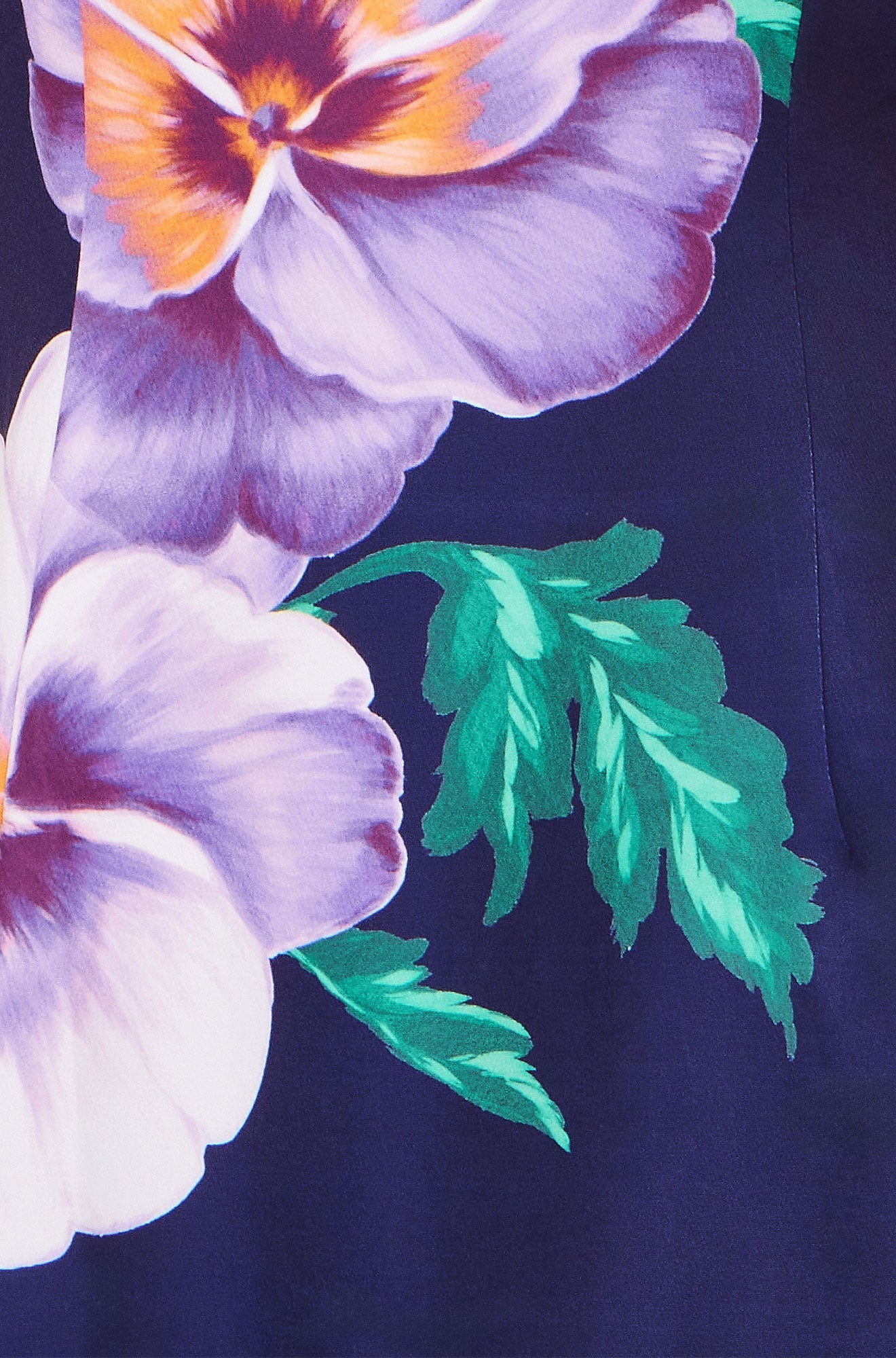 Yumi Navy Pansy Strappy Midi Dress