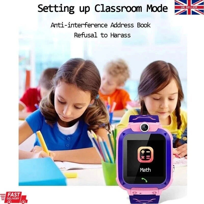 Kids GPS Smart Watch Phone SOS Tracker Camera Boys Girls 4-12 Years Safety Watch