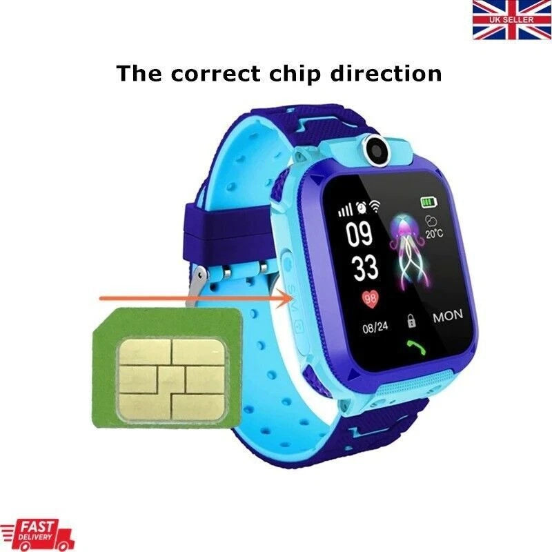 Kids GPS Smart Watch Phone SOS Tracker Camera Boys Girls 4-12 Years Safety Watch