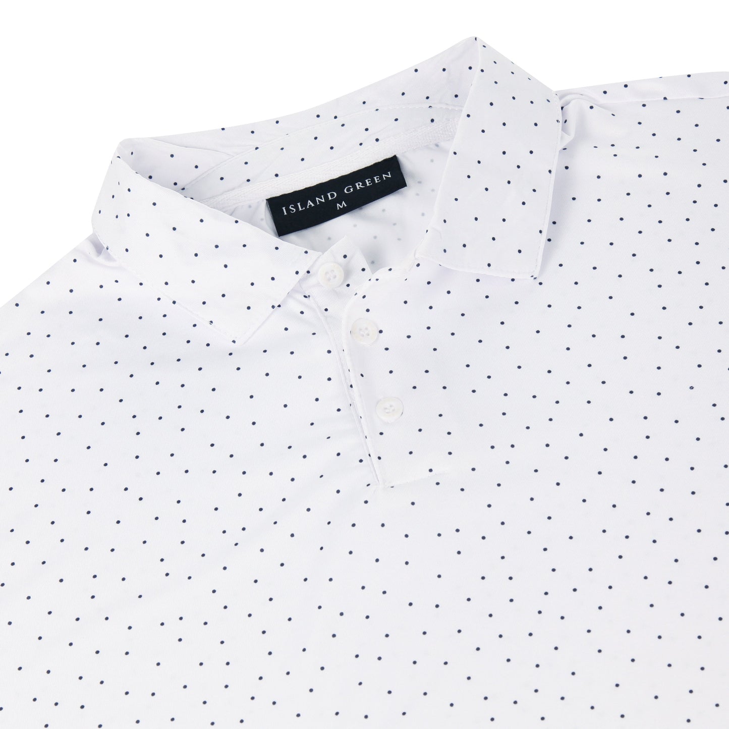 Island Green Dot Print Golf Sport Polo Shirt
