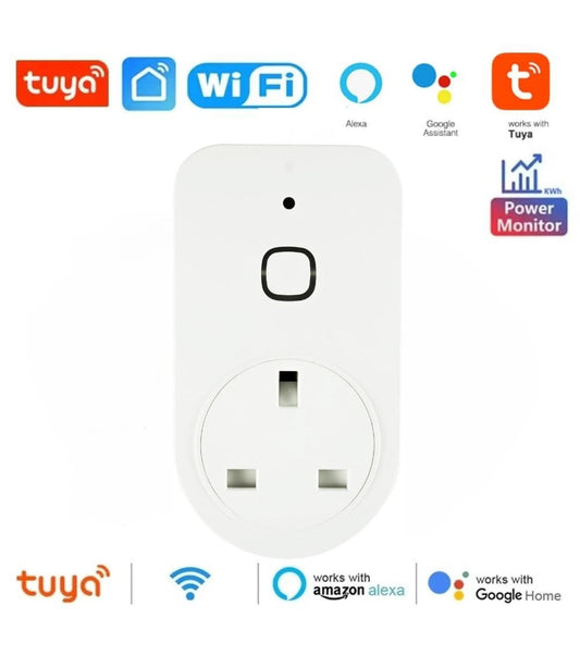 Smart Wi-Fi Plug Energy Monitoring Tuya, Alexa & Google Voice Control App Remote