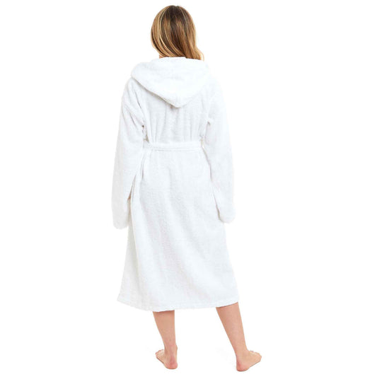 Unisex Bamboo Hooded Dressing Gown Super Soft Towelling Bath Robe for Men & Women by Sock Stack