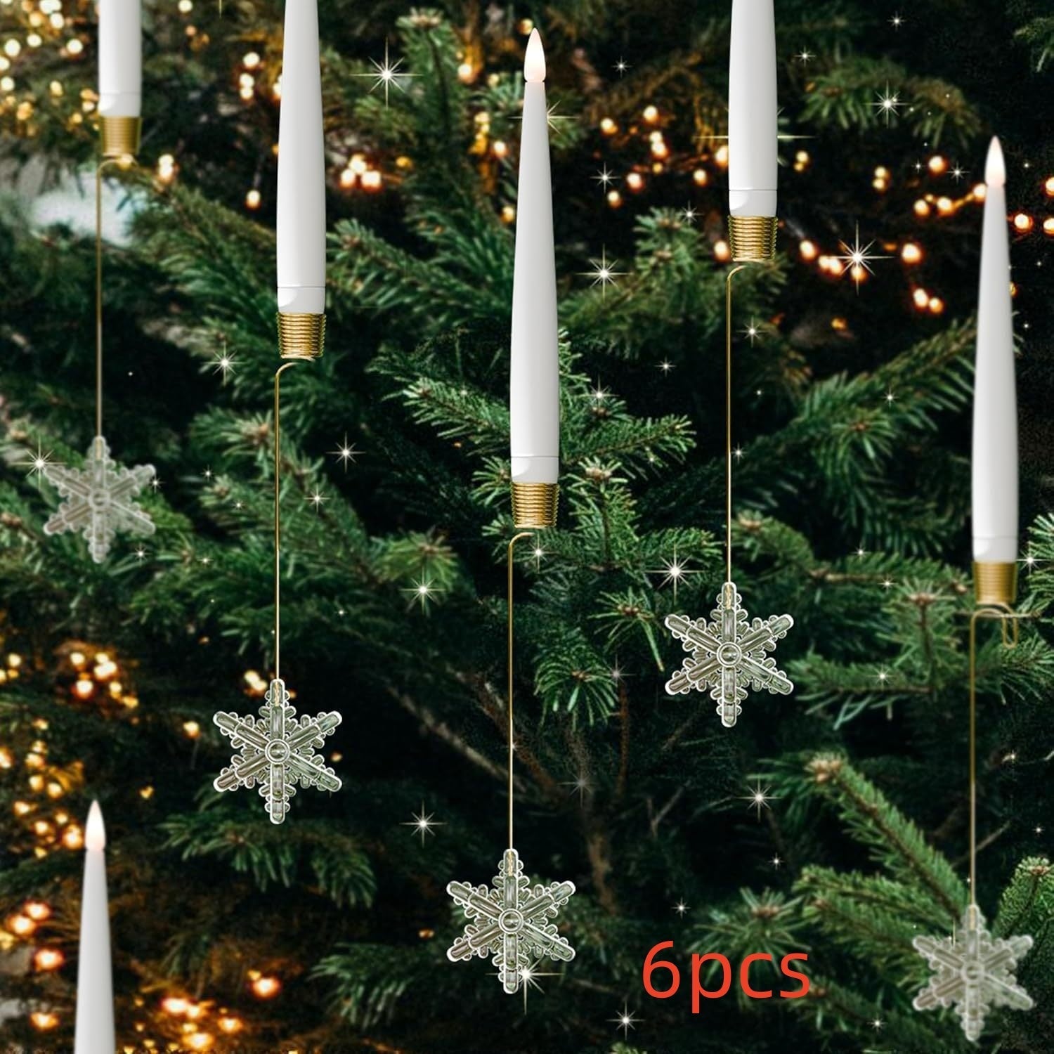 Christmas Candle LED Indoor Holiday Christmas Tree Ornaments  Festive Atmosphere Decoration Christmas Pendant