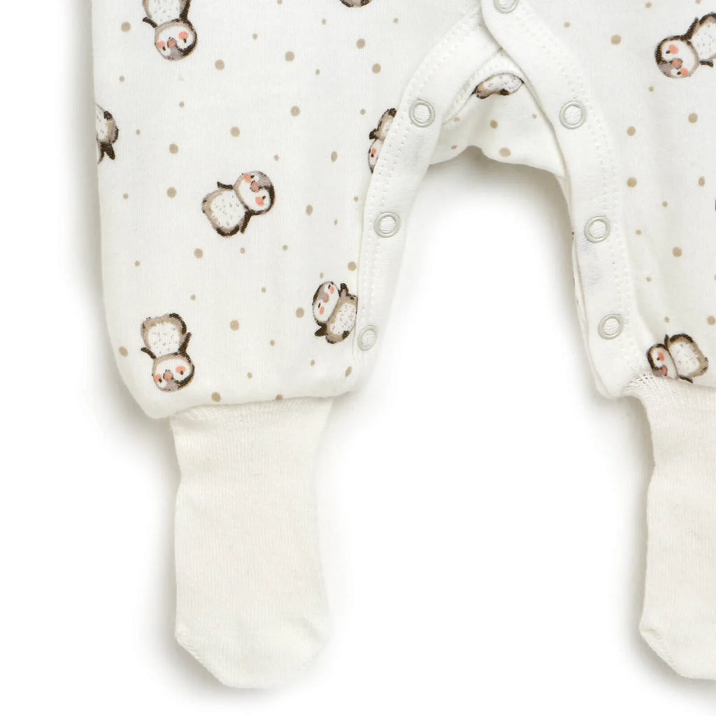 HelloBaby Newborn Baby Girl Footed Jumpsuit - Ecru