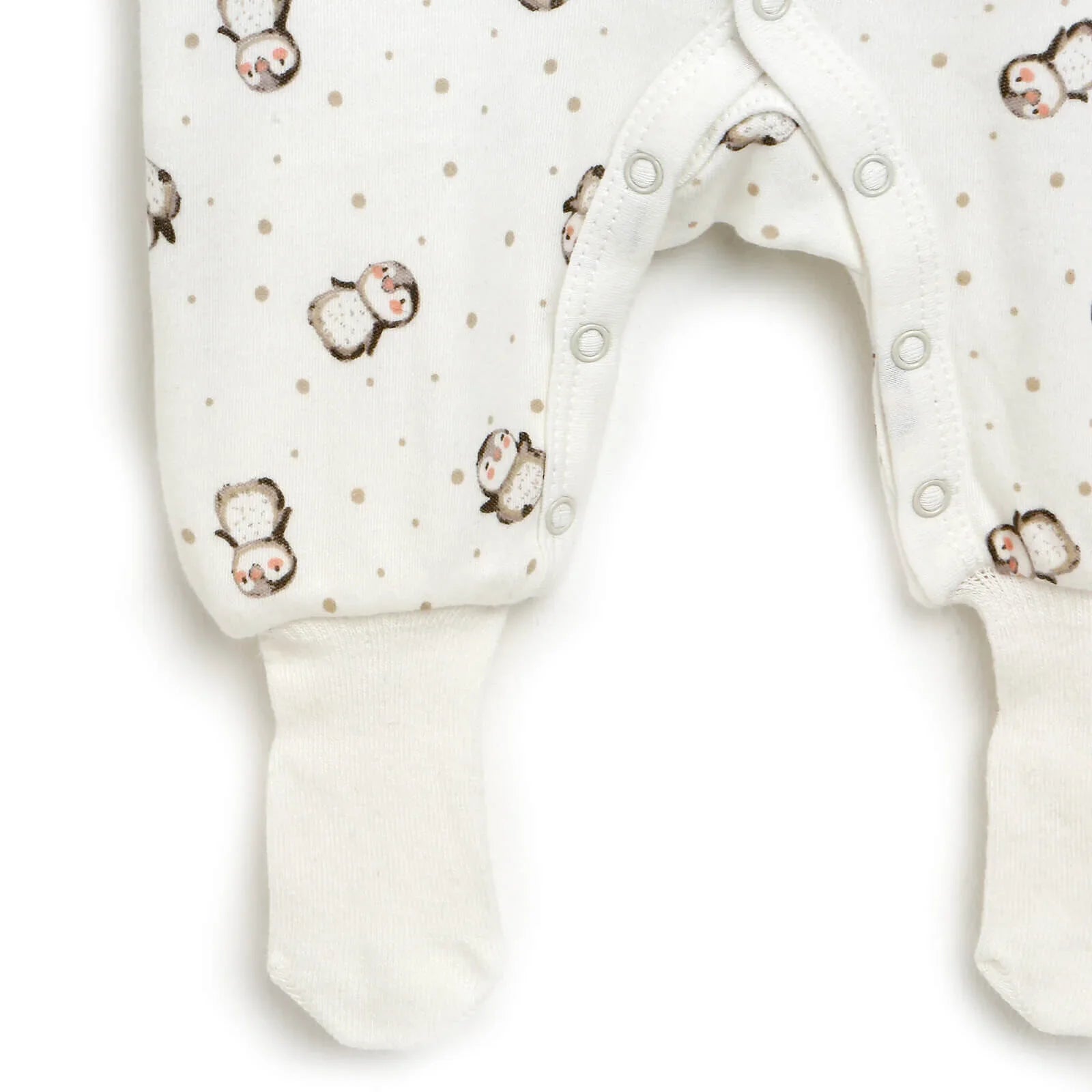 HelloBaby Newborn Baby Girl Footed Jumpsuit - Ecru