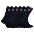 Mens Retro Stripe Cotton Sports Socks in White & Black (Multipack Options)