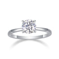 S925 Sterling Silver Moissanite Four-Prong