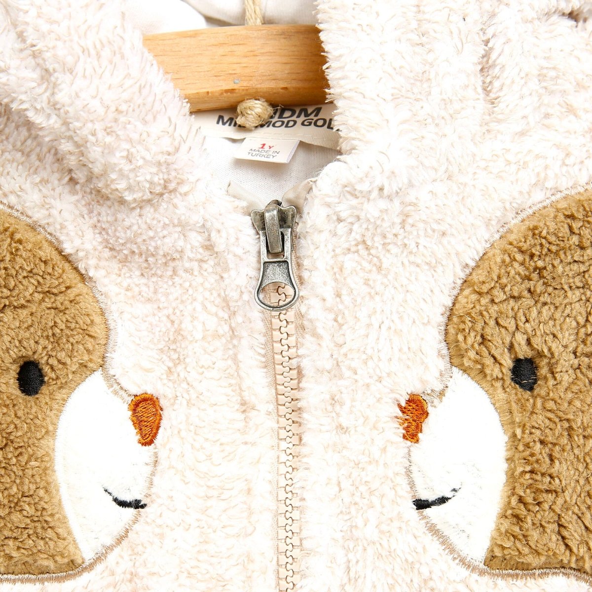Midimod Newborn Cute Bears Welsoft Footed Jumpsuit - Beige