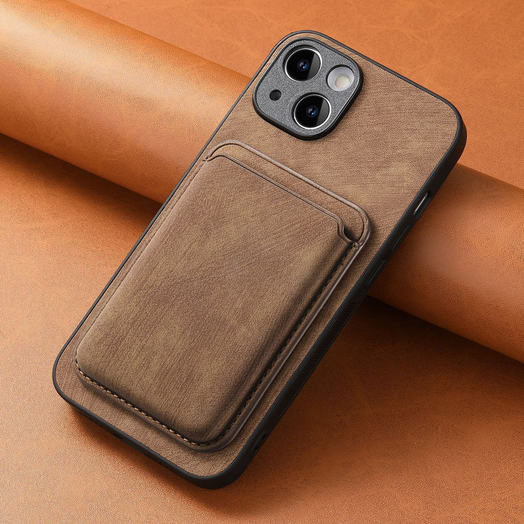 Magnetic Phone Case Fine Hole Card Holder Protective Cover