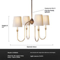Copper Bedroom Chandelier Simple Living Room Dining Room Chandelier