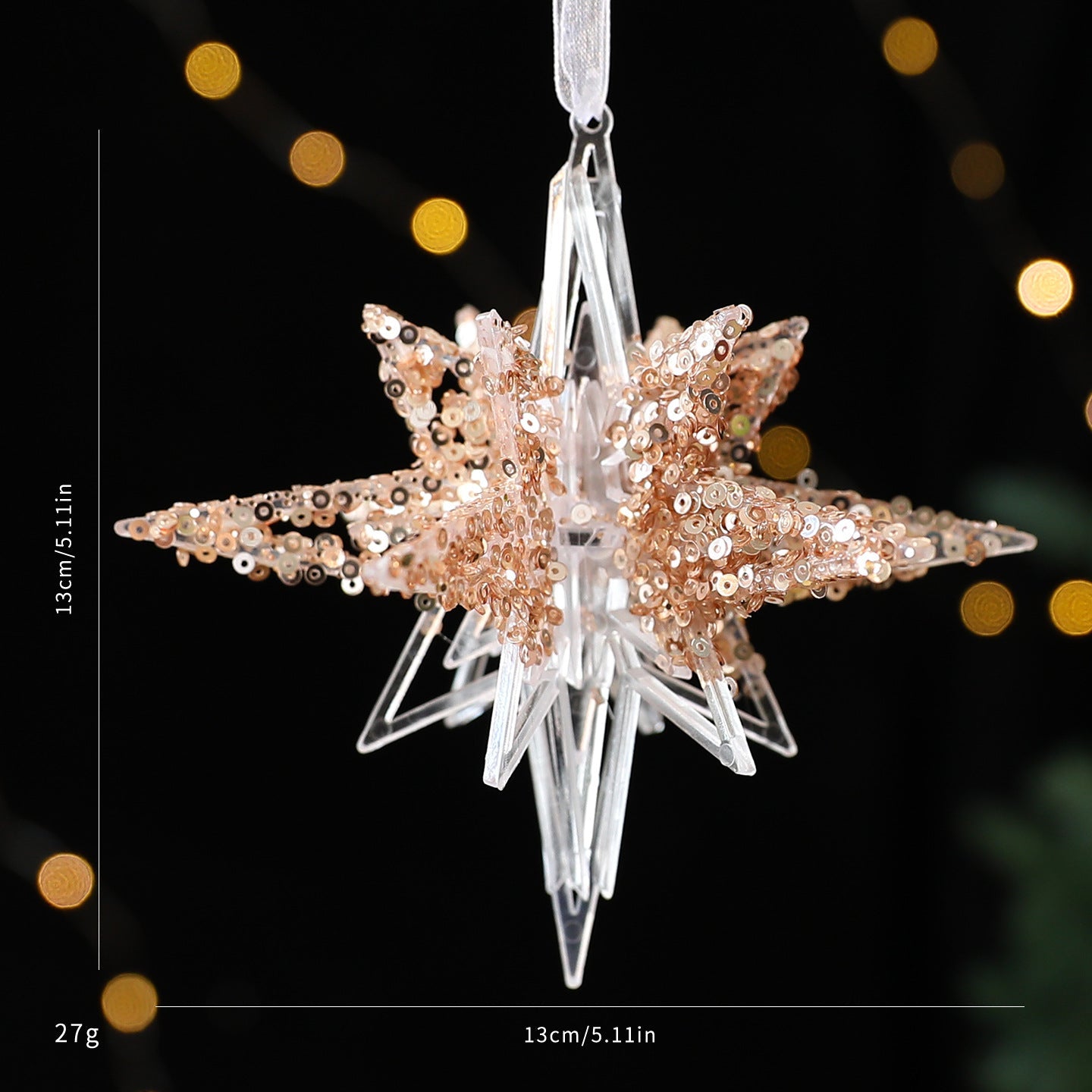 Christmas Decorations Sequined Acrylic Pendant