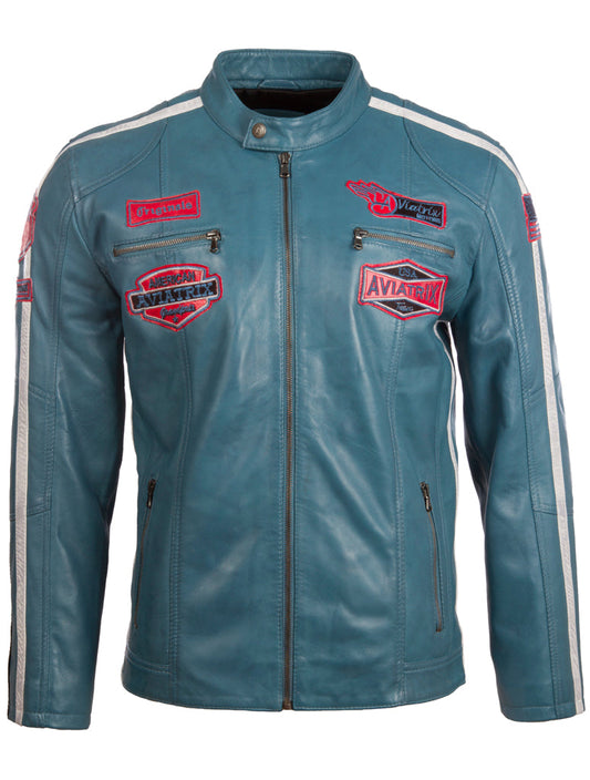 0G2T Men's Racing Biker - Denim Blue
