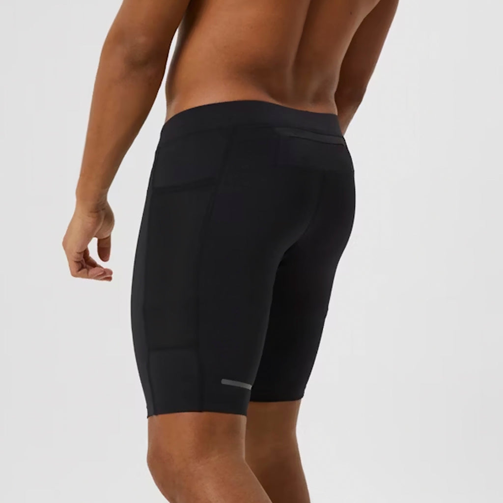 Mens Running Short Tights With Reflective Strip