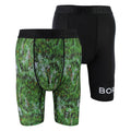 2 Pack Performance Moisture-Wicking Boxers with Long Leg for Men