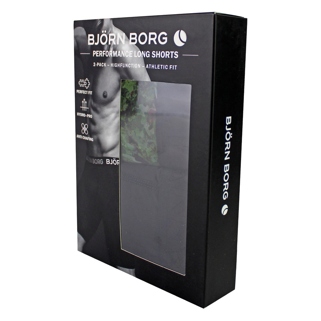 2 Pack Performance Moisture-Wicking Boxers with Long Leg for Men