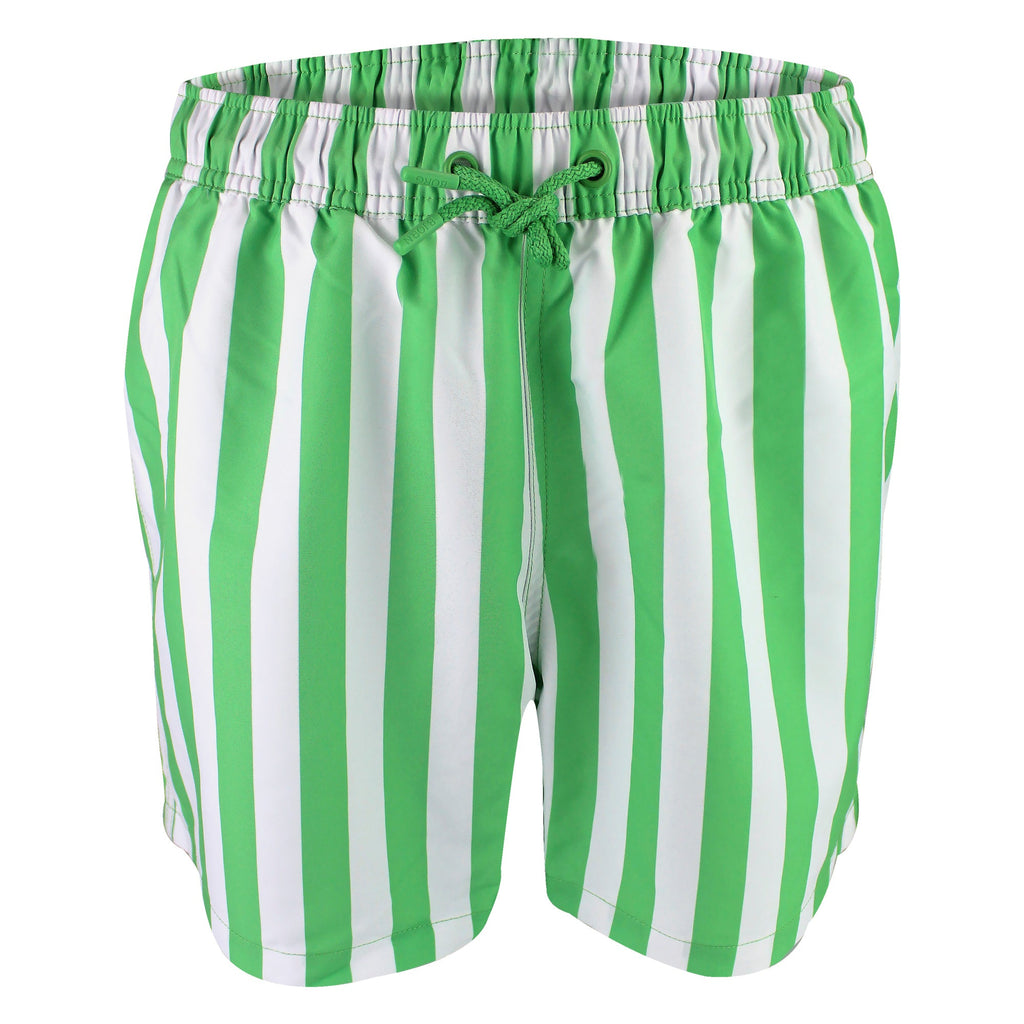 Loose Fitting Print Swimming Trunks With Pocket For Men