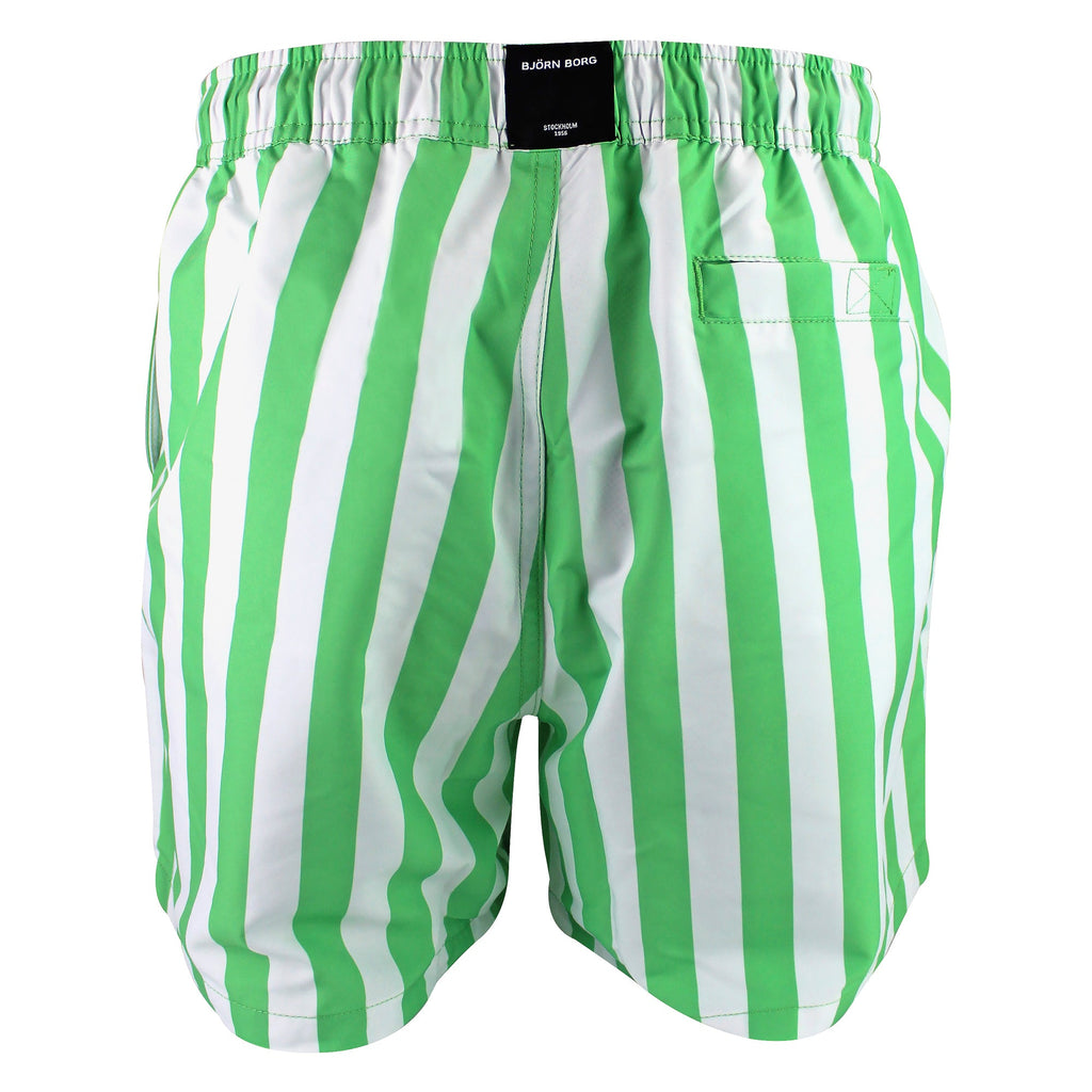 Loose Fitting Print Swimming Trunks With Pocket For Men