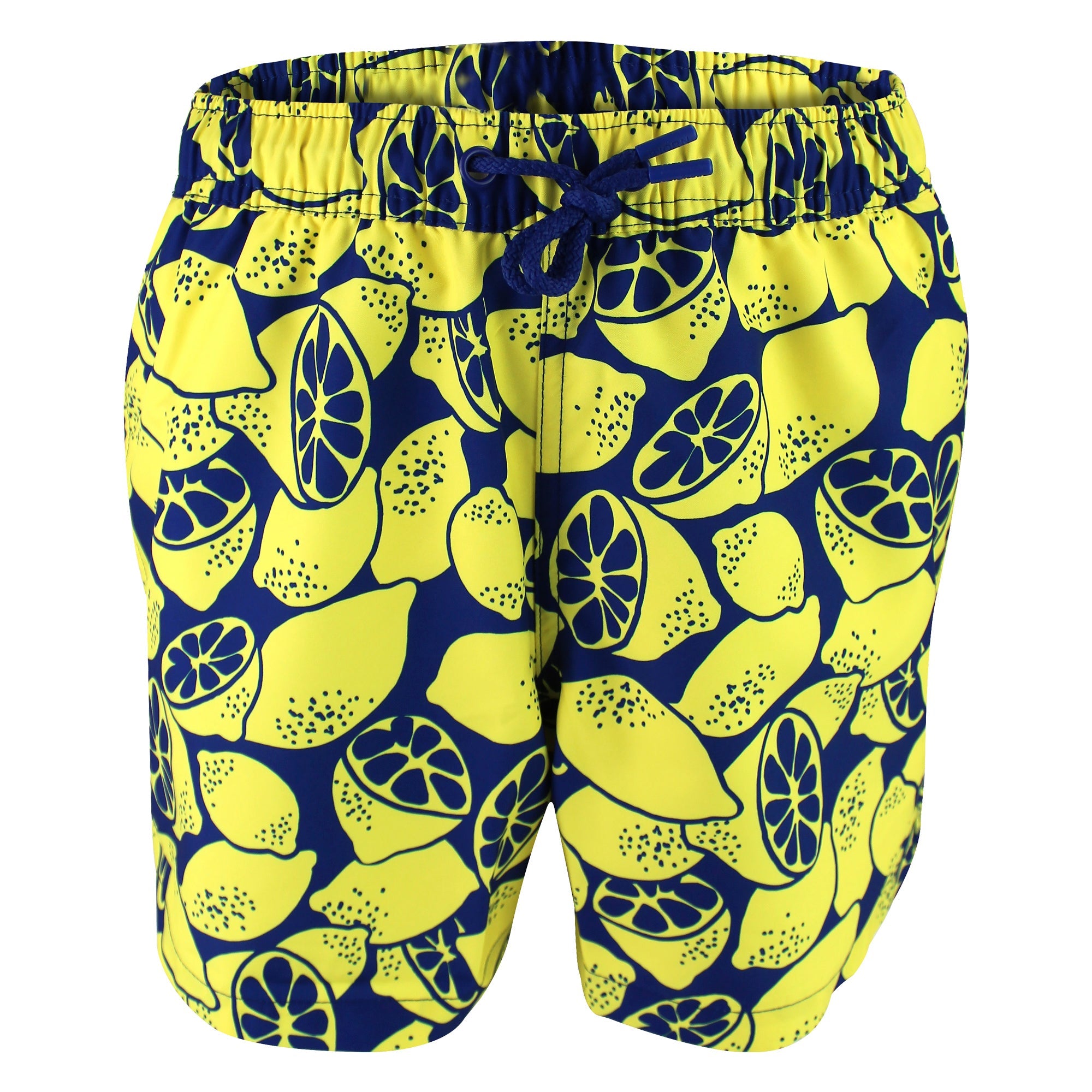 Loose Fitting Print Swimming Trunks With Pocket For Men