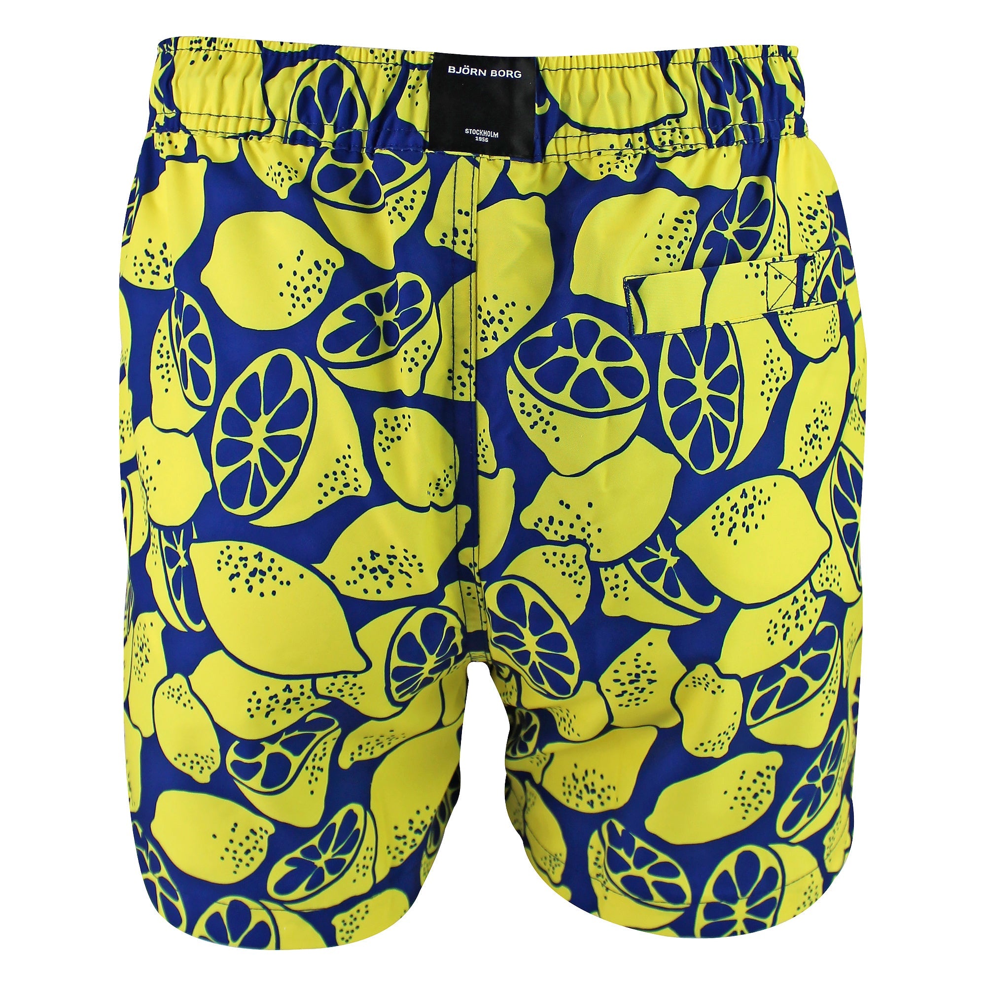 Loose Fitting Print Swimming Trunks With Pocket For Men