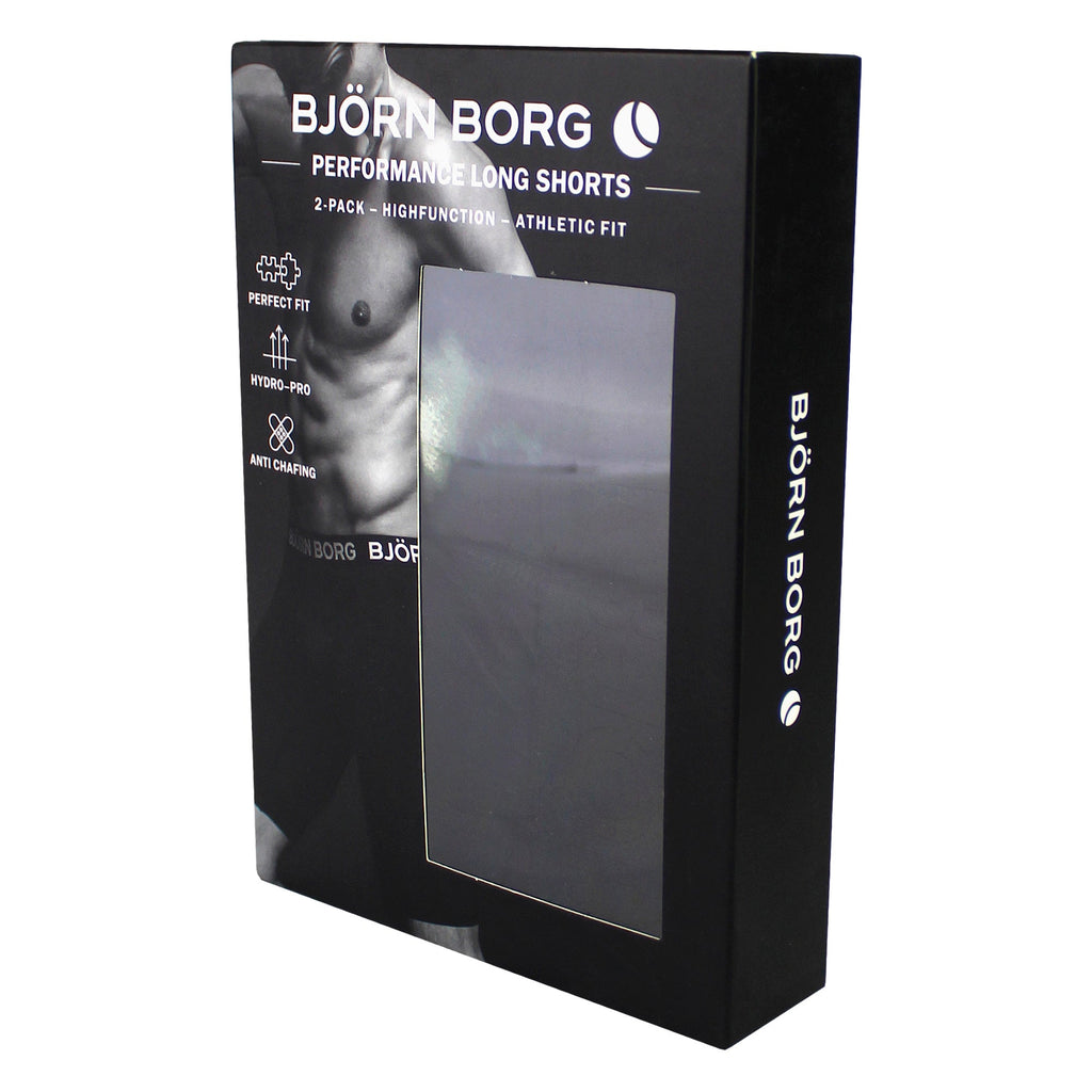 2 Pack Performance Moisture-Wicking Boxers with Long Leg for Men