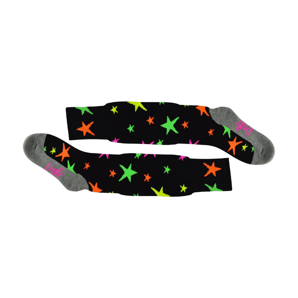 1 Pack Adults & Kids Knee High Fun Patterned Hockey Socks - Disco Stars