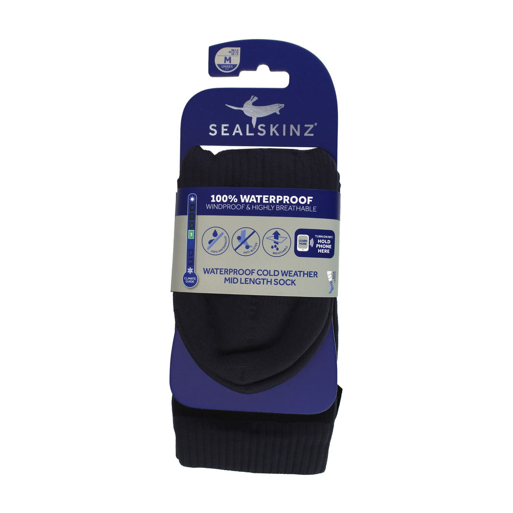 1 Pack Mens Waterproof Cold Weather Mid Socks
