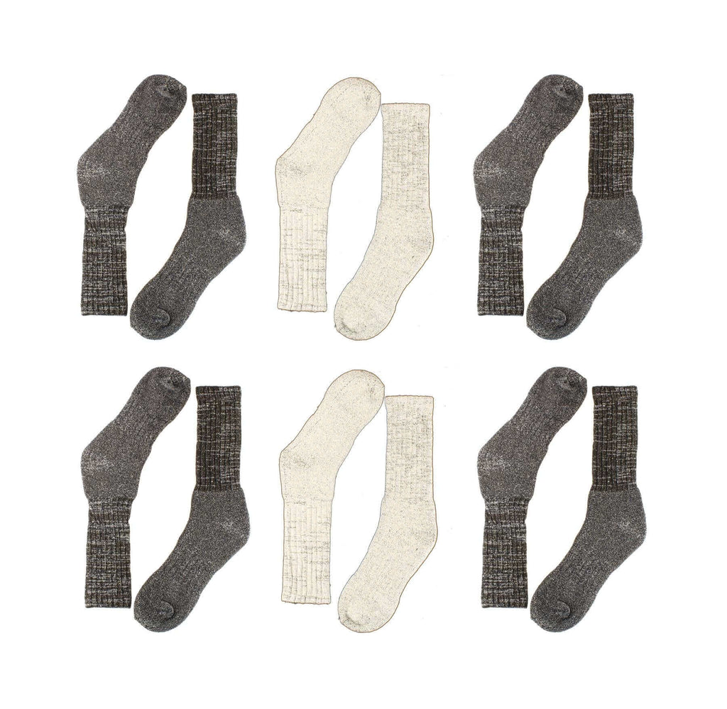 12 Pack Men's Thermal Merino Wool Work Boot Socks Reinforced Heel and Toe Warm Breathable for Hiking Winter Wear Moisture-Wicking Odor-Resistant by Sock Stack
