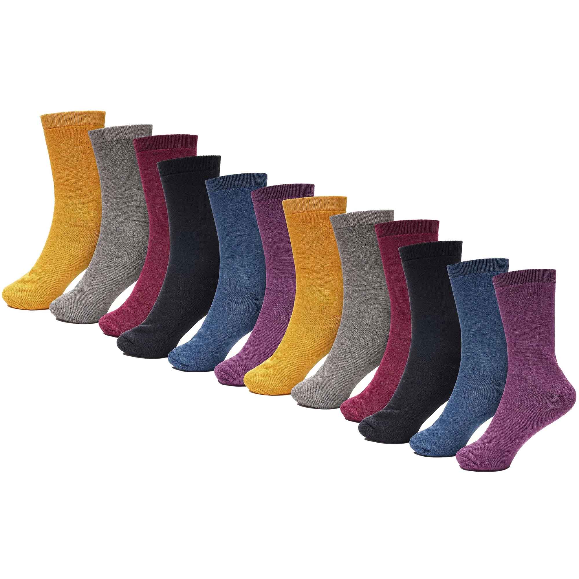 12 Pack Womens Thermal Winter Socks Extra Warm for Cold Weather High Insulation with 2.3 Tog Rating Perfect for Work Boots and Outdoor Activities by Heatwave Thermalwear