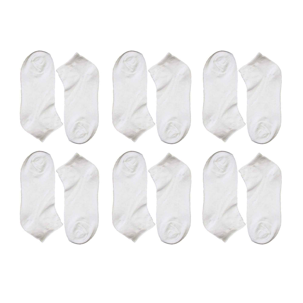 12 Pairs Mens Breathable Sport Trainer Socks with Arch Brace Support and Anti-Crimping Design for Running Gym Workouts Durable Cotton Blend White and Black Sizes UK 6-11 by Sock Stack