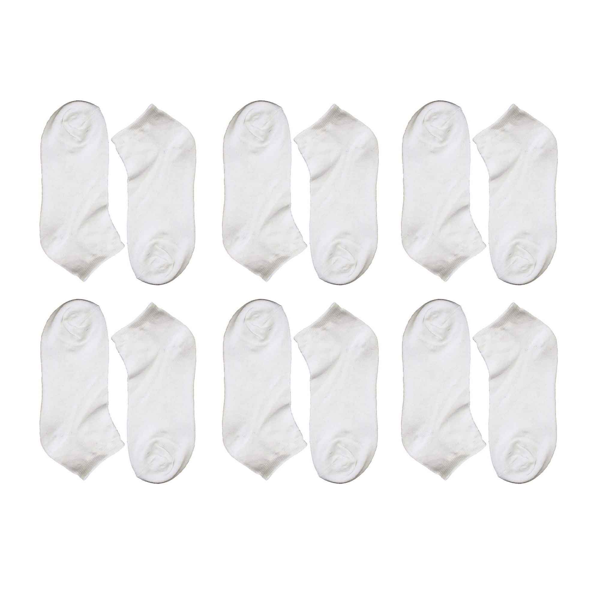 12 Pairs Mens Breathable Sport Trainer Socks with Arch Brace Support and Anti-Crimping Design for Running Gym Workouts Durable Cotton Blend White and Black Sizes UK 6-11 by Sock Stack
