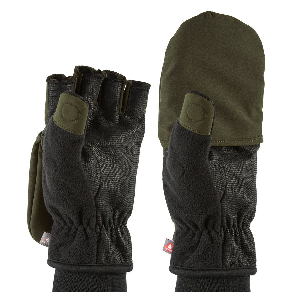 Windproof Cold Weather Convertible Mittens for Men and Women