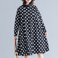 Loose long sleeve mid-length shirt