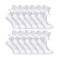 12 Pack Baby Girls White Soft Frilly Lace Socks