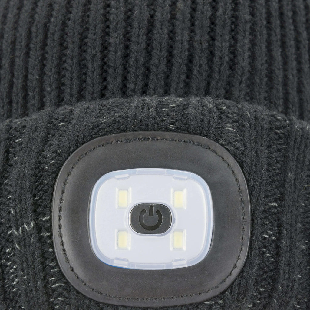 Waterproof Cold Weather LED Roll Cuff Beanie for Men and Women