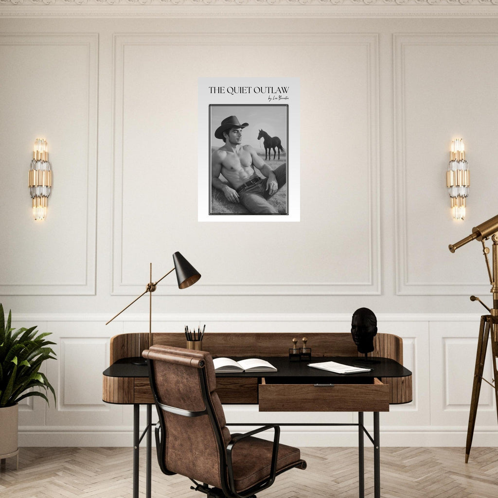 The Quiet Outlaw. Retro Cowboy Poster | 80s Western Wall Art for Home Decor