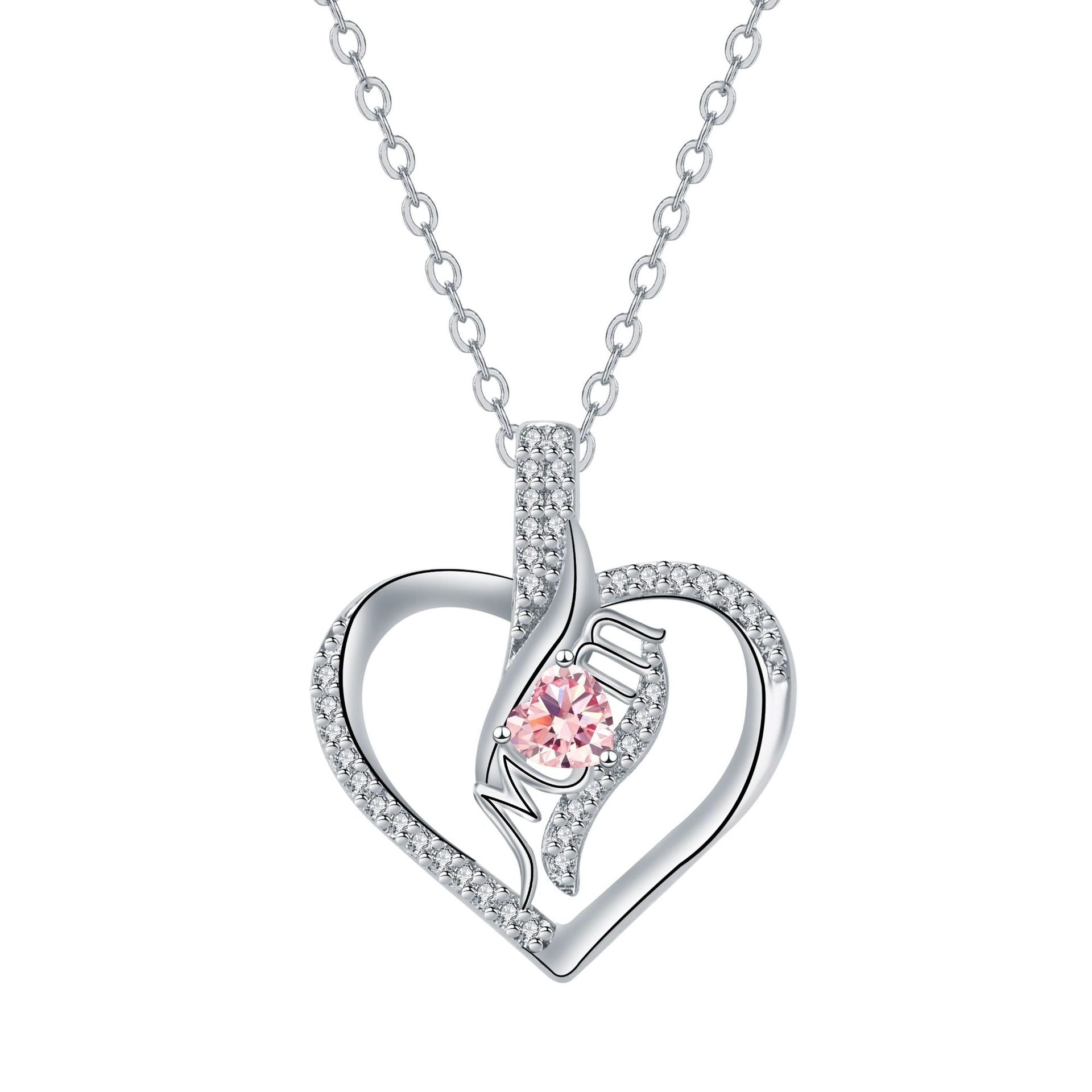 MOM Love Inlaid Women's Necklace Mother's Day Gift