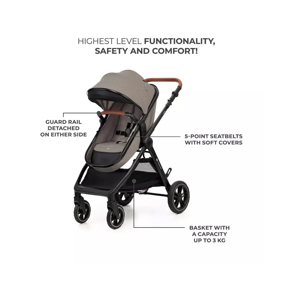 Kinderkraft Esme 3-in-1 Travel System with Mink Pro Car Seat - Sand Beige