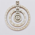 Wooden Wall Calendar Modern Simple Circular Rotating Design